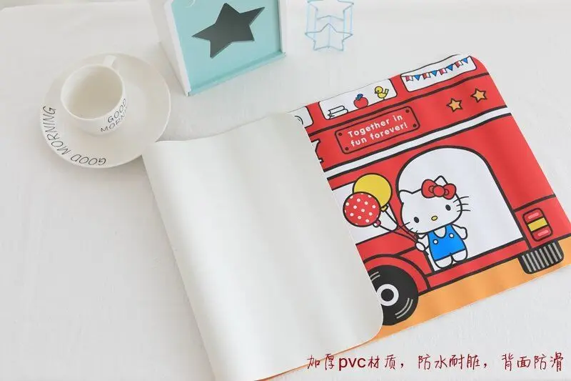  Cartoon Pink My Melody Fashion Portable Table Mats Pads Storage PVC placemat Food Lunch Home Decor 