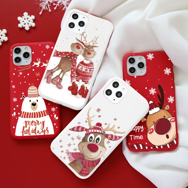 Чехлы для iPhone 13 12 Pro Max Mini с надписью &quotMerry Christmas&quot 11 XS MAX X XR SE 2020 7 8 6 6S 5 5S Plus
