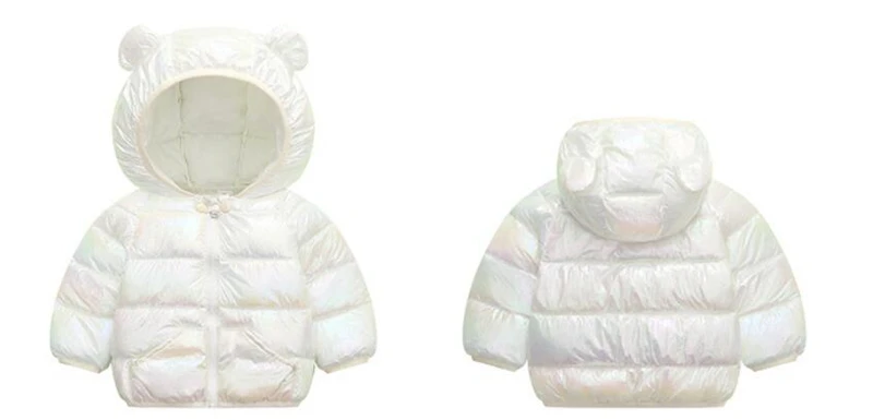 CROAL CHERIE Metallic Style Kids Jacket For Girls Boys Cotton Children Outerwear Coat Cute Bear Ear Baby Girls Boys Snowsuit  (13)