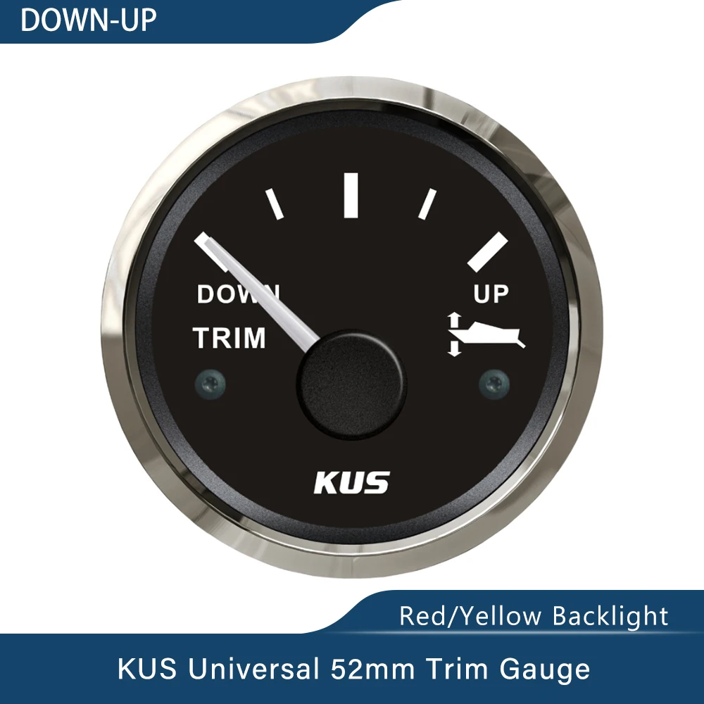New KUS 52MM Universal Trim Meter Gauge 0 190ohm 12V/24V for Marine