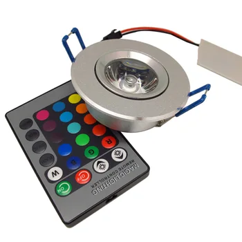 

1pc LED Ceiling Light Dimmable Remote Control RGB Colorful Ceiling Downlight for Home