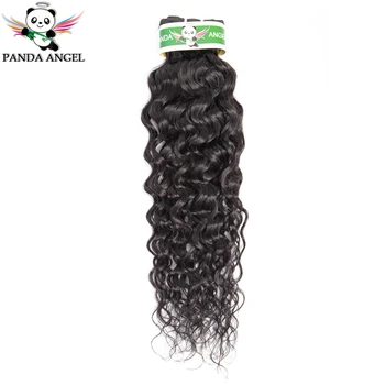 

Brazilian Human Hair Water Wave Hair Weave Bundles Natural Color Remy Hair Extensions Can Be Dyed 1Pcs Hair Bundles Deal Panda