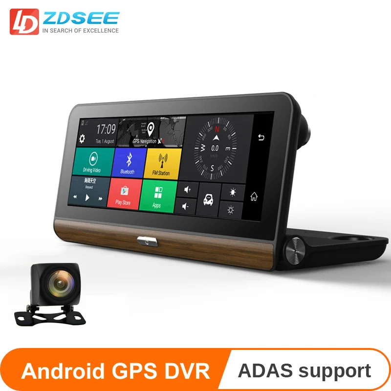 LDZDSEE 7 84 &quotIPS 4G ADAS Автомобильный видеорегистратор dashcam Full HD 1080P камера видео