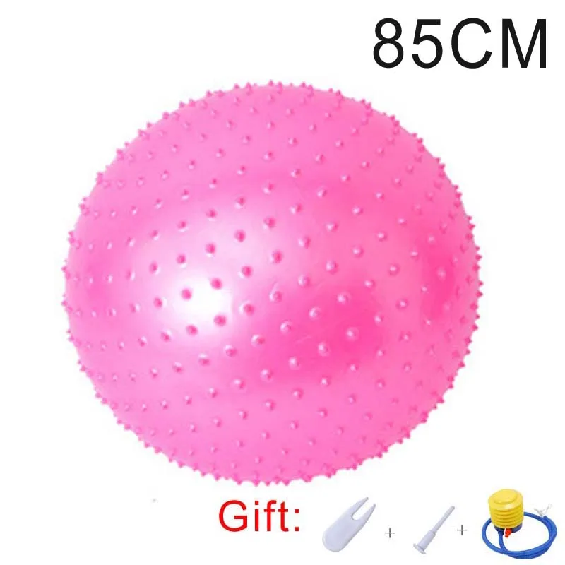 Фитнес Массаж точка йога мяч анти-взрыв тренажерный зал упражнения баланс Пилатес Fitball дети взрослые домашнее оборудование для упражнений Мячи - Цвет: 85cm Pink