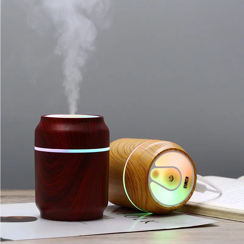 

New Wood Grain Humidifier USB Air Purifier Aroma Diffuser Office Desktop Home Car 3-in-1 Humidifier Air Essential Oil Diffuser