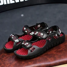 Новинка; роскошная мужская пляжная обувь; удобные уличные сандалии; износостойкие мужские походные сандалии; дизайнерские Брендовые спортивные сандалии для мужчин