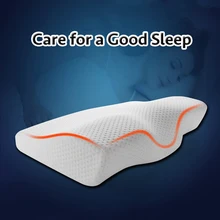 Speicher Schaum Bettwäsche Kissen Neck schutz Langsam Rebound Memory Foam Schmetterling Geformt Kissen Gesundheit Zervikale Ansatz größe in 50*30CM