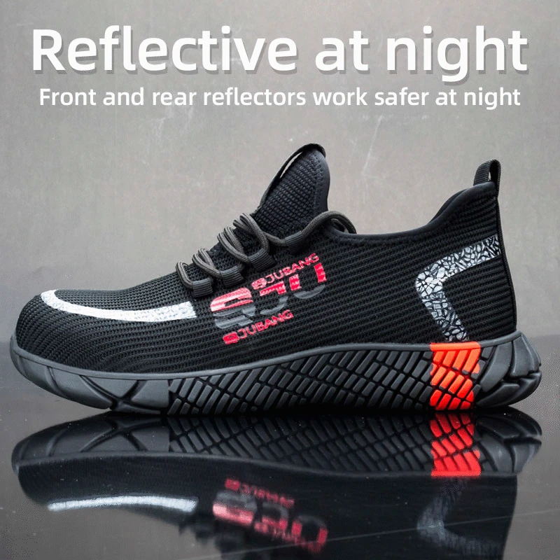 

2020 New Outdoor Men's Boots Non-slip Lightweight Anti-puncture Safety Shoes Indestructible Casual Construction Work Shoes Men