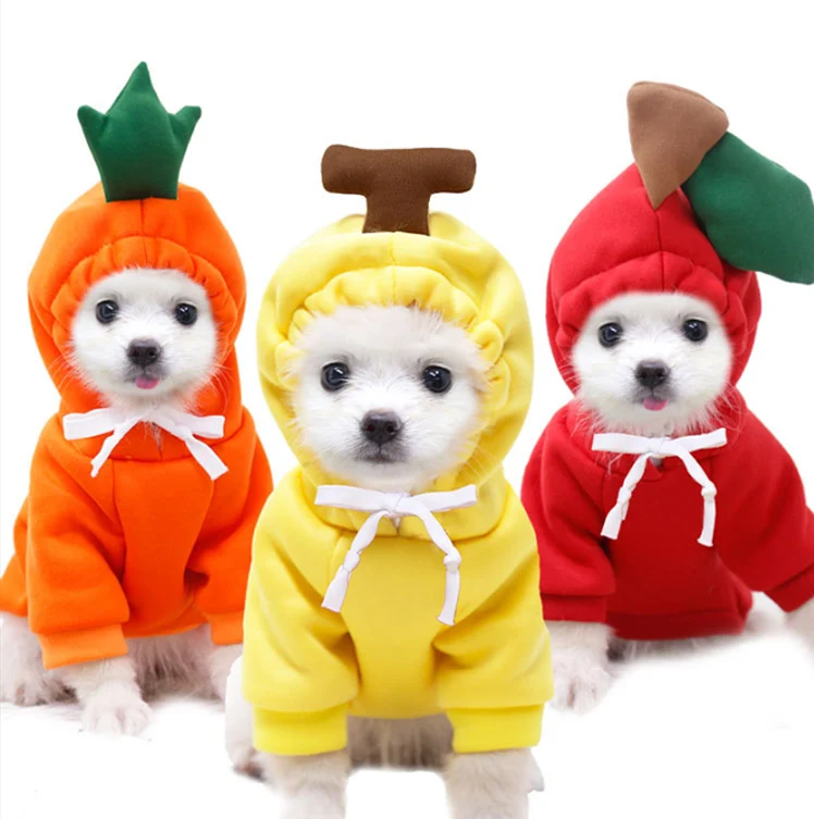 Tanio Śliczne owoce pies ubrania dla małych psów bluzy ciepły sklep