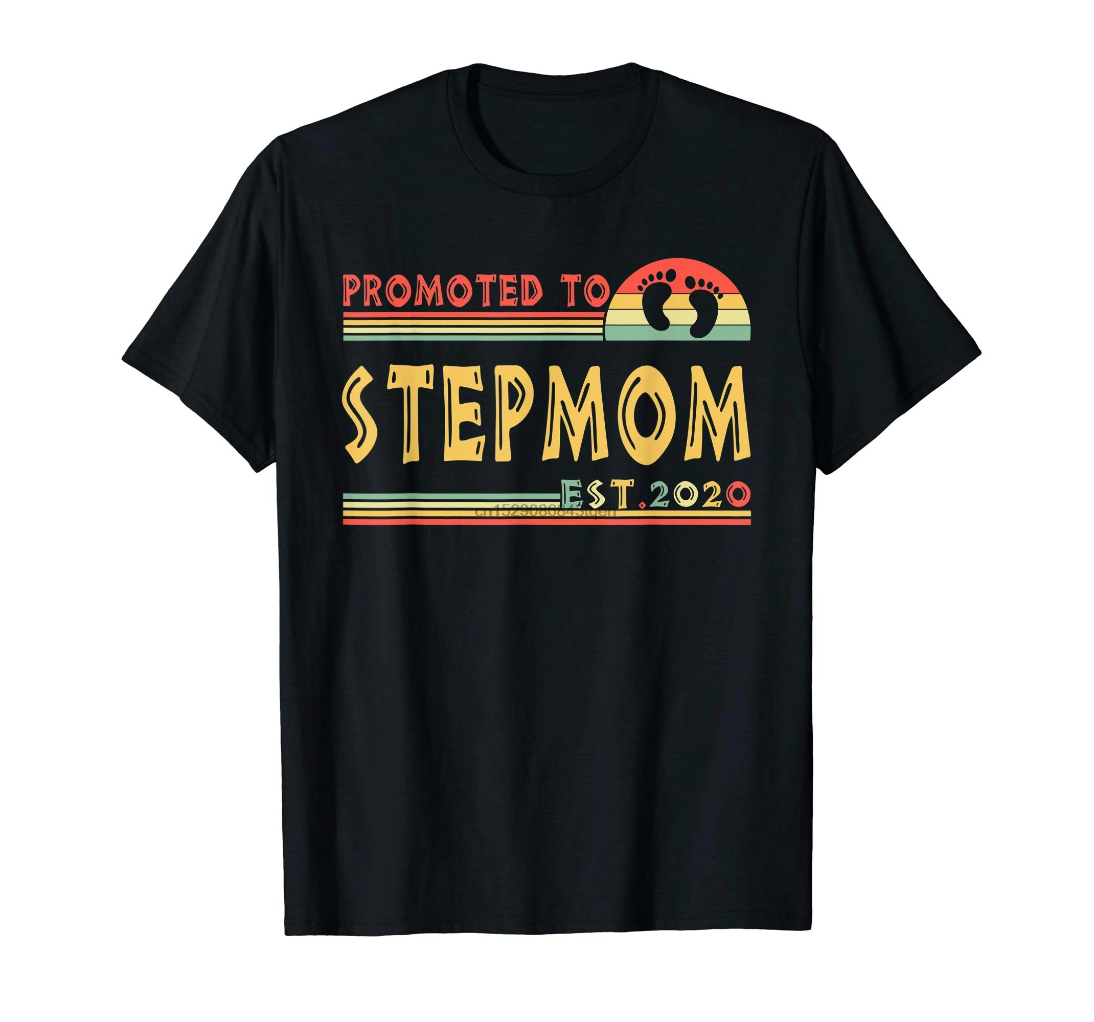 T Shirt Black Stepmom Est 2020 Vintage Promoted To Christmas