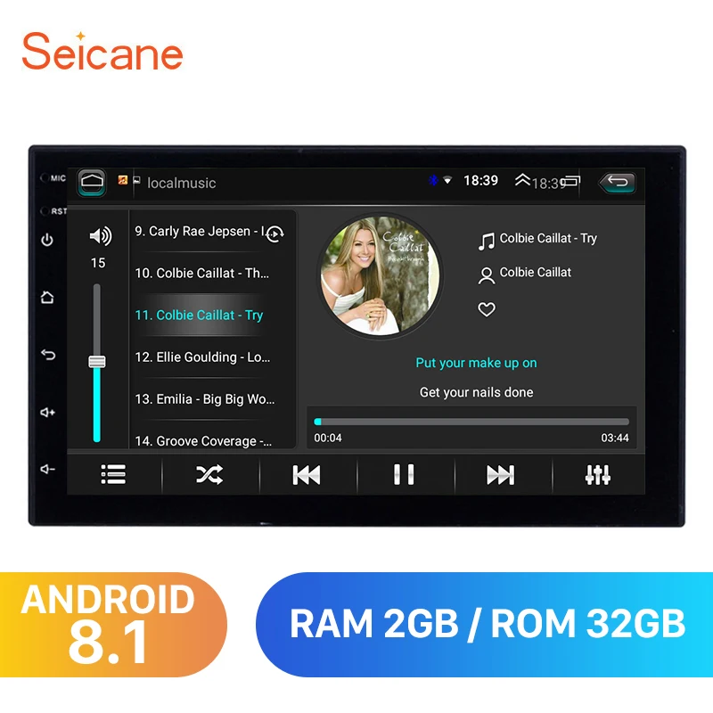 RAM 2GB+ ROM 32GB Android 8.1 7 inch Double Din Universal Car Autoradio Stereo GPS Navigation Multi
