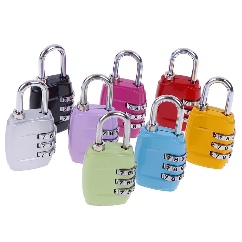 

3 Dial Digit Password Combination Padlock Suitcase Luggage Metal Code Lock Mini Coded Keyed Anti-Theft Locks Cijfersloten