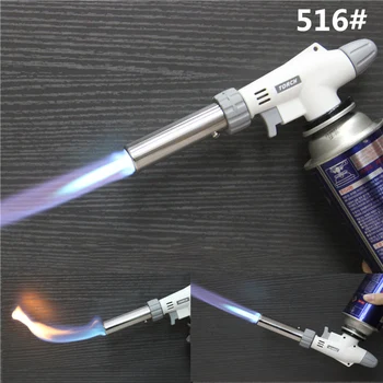 

1PCs 516 Metal Gas Welding Torch Flame Gun Ignition Lighter Butane Portable Gas Camping Gas Welding Torch For Camping Hiking