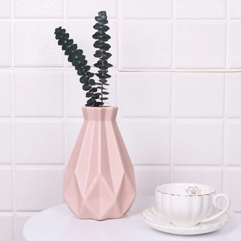 

Origami Vases Imitation Ceramic Flower Pot Basket Tabletop Plants Home Decoration Bonsai Decor Flower Arrangement Container 3