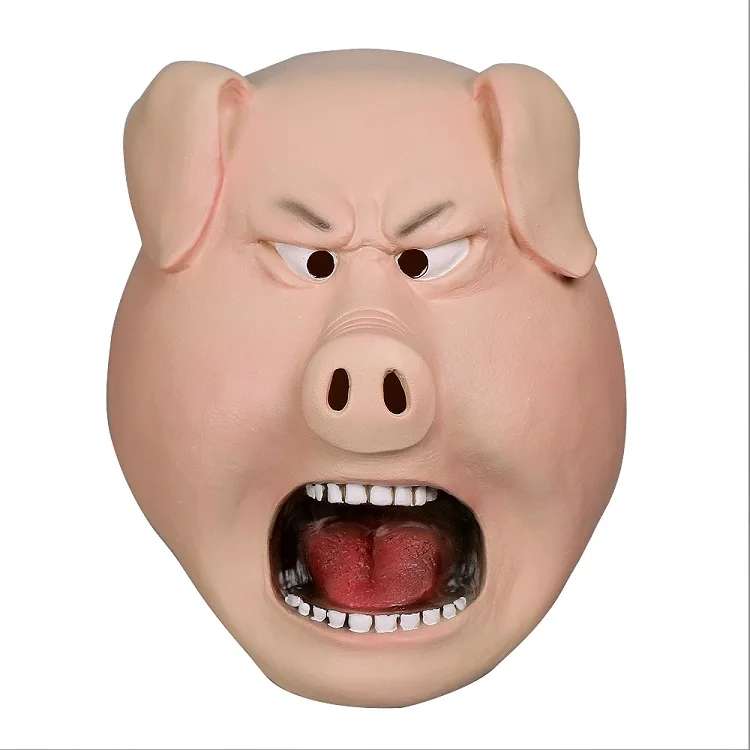 Cosplay Movie Sing The Pig Mask Boar Bob Animal Pig Head Scary Masks Full Head Mask Halloween Props (1)