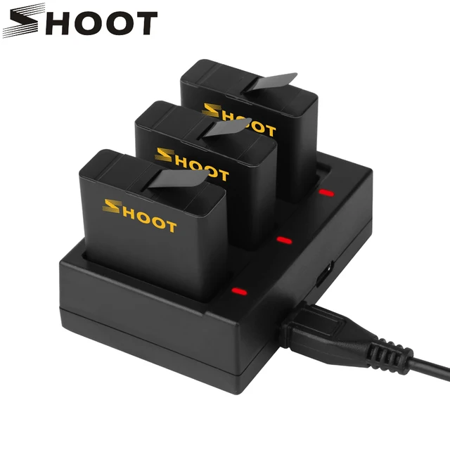 US $15.74 SHOOT for Go Pro Hero 8 7 5 Black Battery with Charger Mount for GoPro Hero 8 7 6 5 Black Sports Ac
