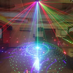 YSH – Lumière Laser de Disco avec LED, Effet d'Éclairage de Scène pour DJ, Club Bar, Décoration de Fête, Lampe de Projecteur, Modèle DMX Mini 9 Eyes RGBW 