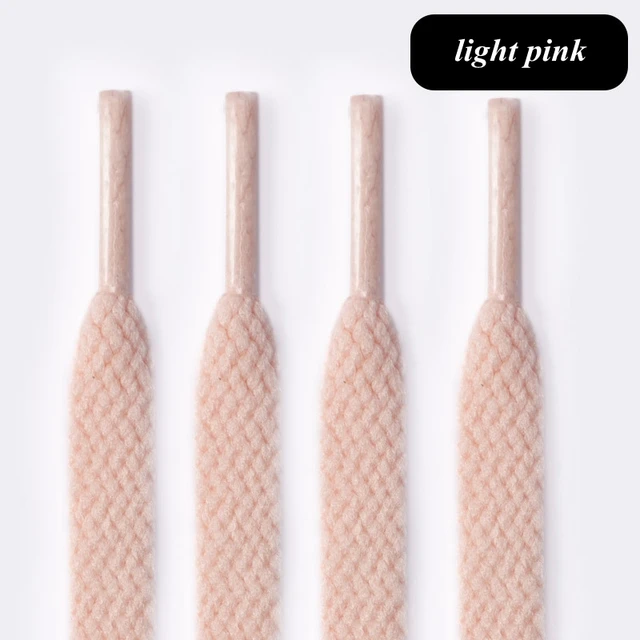 2022 New AF1/AJ Shoelaces for Sneakers Classic Flat Shoe laces White Black Canvas Shoelace Nik Air Force Rope Sport Shoestrings Light pink