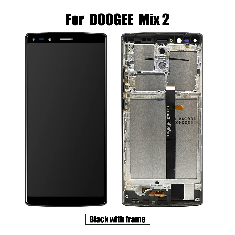 Для DOOGEE Mix 2 lcd и сенсорный экран дигитайзер с рамкой дисплей экран Модуль Ремонт Замена аксессуары Mix2 - Цвет: Black with frame