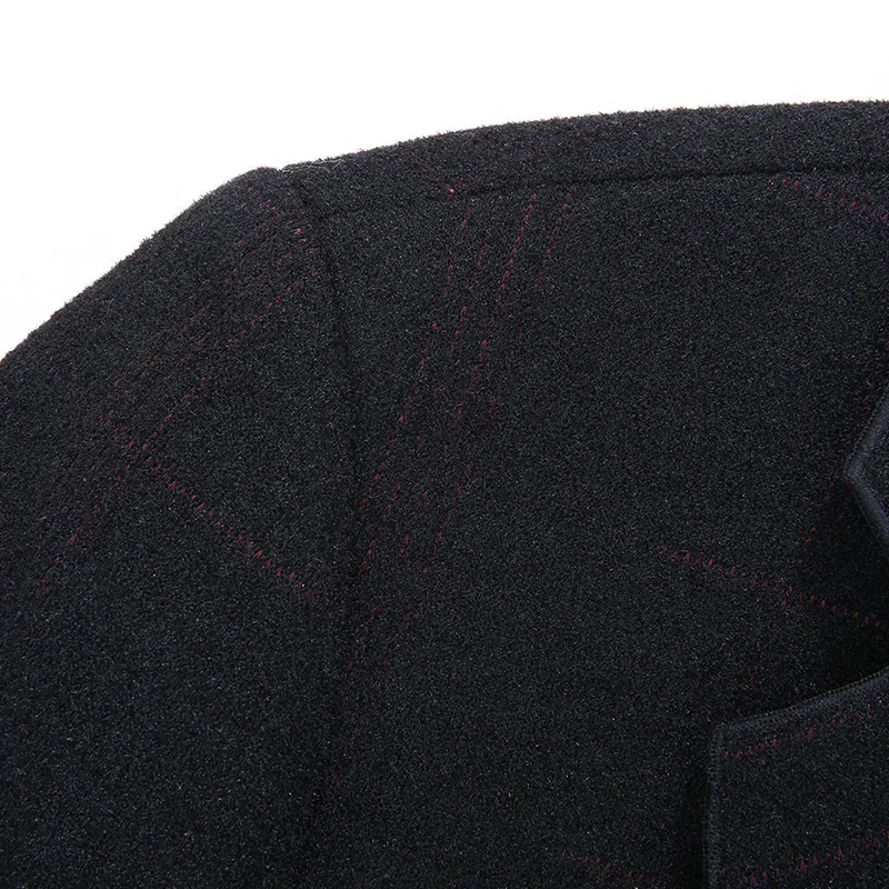 Повседневное шерстяное пальто размера плюс 8XL 7XL, мужские шерстяные пальто и куртки, зимняя кашемировая куртка, мужское длинное пальто на одной пуговице