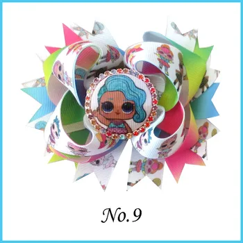 

16 BLESSING Good Girl 4.5" Princess Hair Bow Clip Rhinestone Baby New