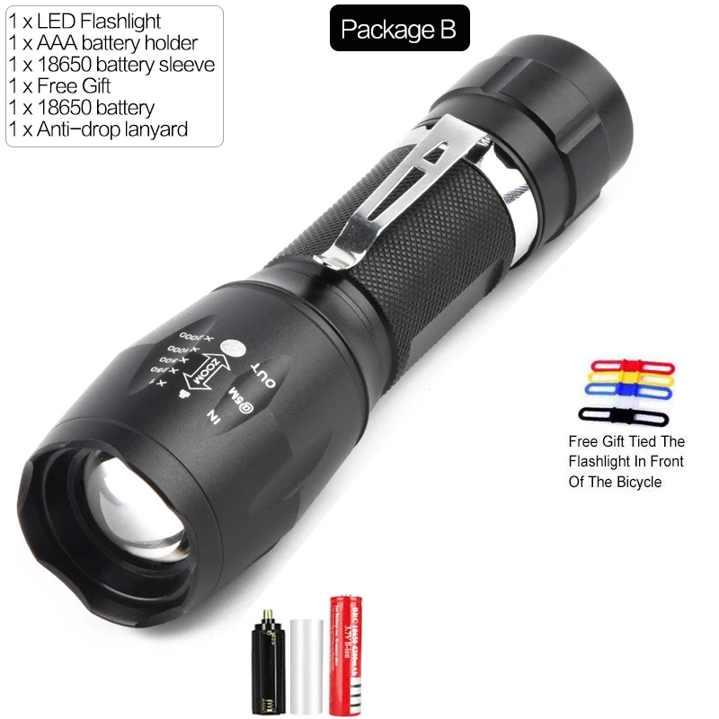 Portable UV LED Flashlight 2 in 1 Purple White Light Flashlight Black Light Ultraviolet Torch Ultraviolet Room Urine Detector - Испускаемый цвет: Package B