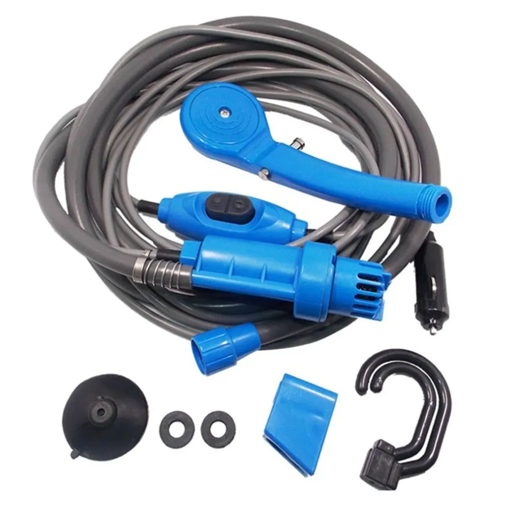 Conjunto de Chuveiro do Carro ao ar Carro da Motocicleta Portátil ao ar Livre Chuveiro Chuva Lavadora Carro Handheld Acampamento 1 Mod. 320540 8 Balde p/ carro