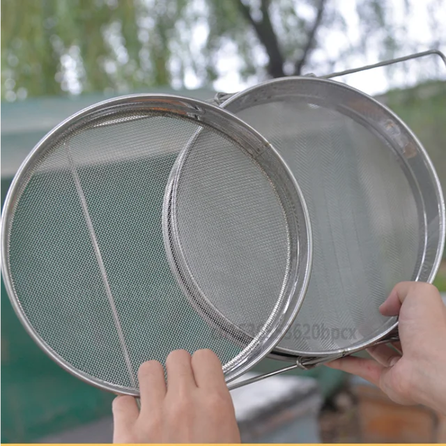 304 Rozsdamentes Acél Kettősrétegű Mézes Szűrő Ultra-Finom Háló Képernyő Salak Elválasztás Szennyeződés Eltávolító Méhészeti Szerszámok - Image 4