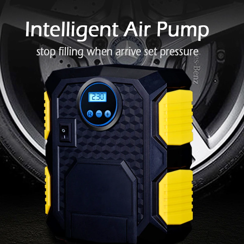 Koop Nieuwe Digitale Tire Inflator DC 12 Volt Auto Draagbare Luchtcompressor Pomp 150 PSI Auto Luchtcompressor voor Auto Motorfietsen fietsen