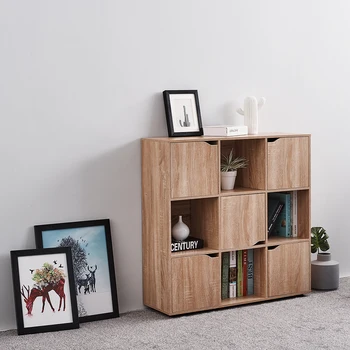 

Oak Bookshelf Shelving Storage Unit 4/6/9 Cube Maximise Storage Space for Living room Bedroom Dining room