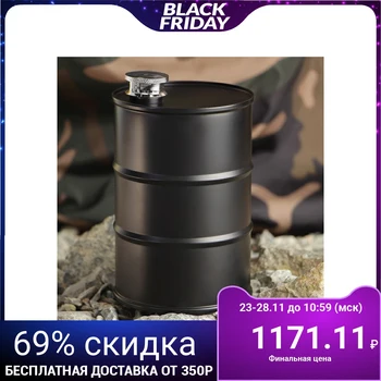 

Flask "Strategic reserve", 800 ml, in the form of an army barrel, dark green, 9.2x14.5 cm 3629292