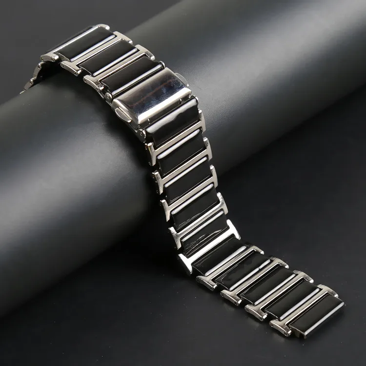 Керамические стальные часы ремешок на шею часы ремешок для мужчин и женщин черный белый керамический браслет аксессуары для часов