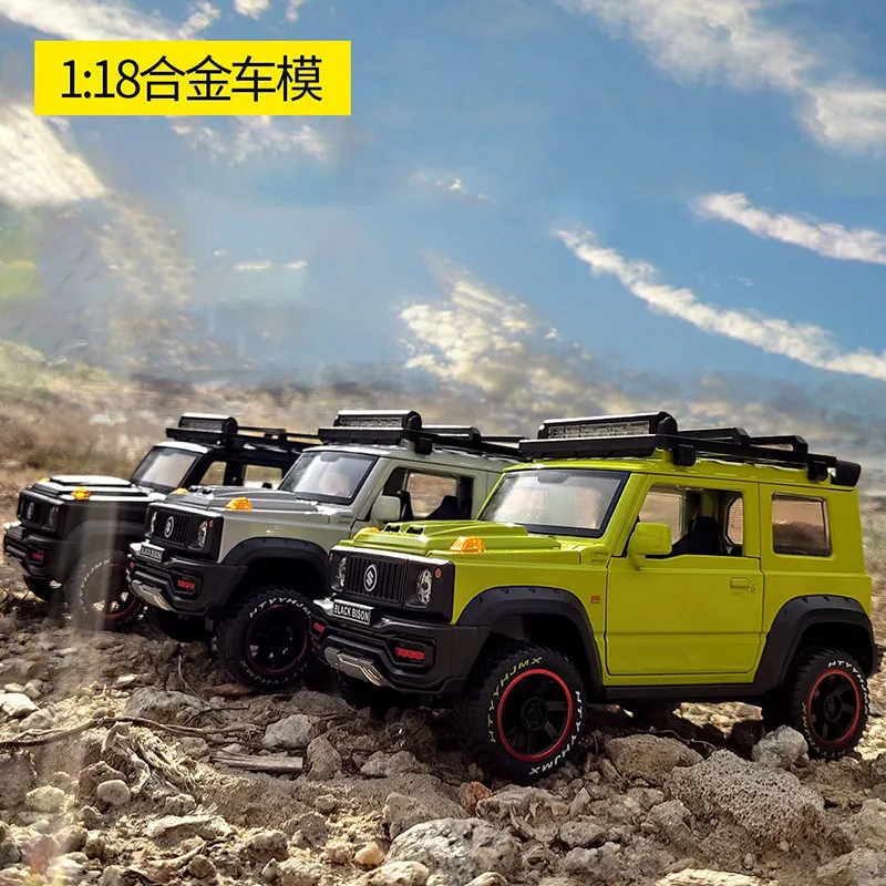

Литая модель автомобиля Suzuki Jimny в масштабе 1:18, для бездорожья, из сплава, игрушечные украшения