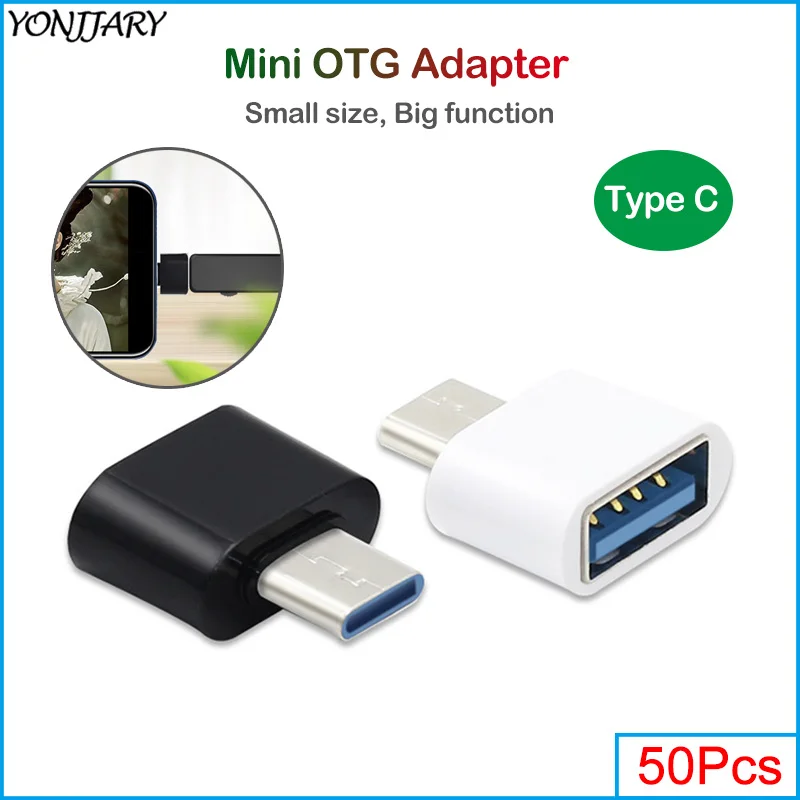 Адаптер OTG Mini USB Type C для Samsung Huawei конвертер данных Xiaomi Redmi флэш накопитель 50