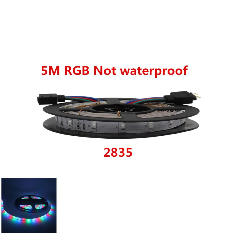 5M RGB 2835SMD Водонепроницаемый Светодиодные ленты 12v неоновый светильник - Emitting Color: 5mrgb Not waterproof