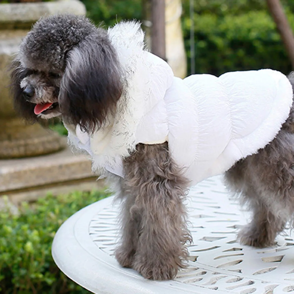 Плюс плюшевая одежда для домашних животных полиэфирные кофты с капюшоном Одежда для собак и кошек зимняя теплая мягкая одежда для щенков для улицы