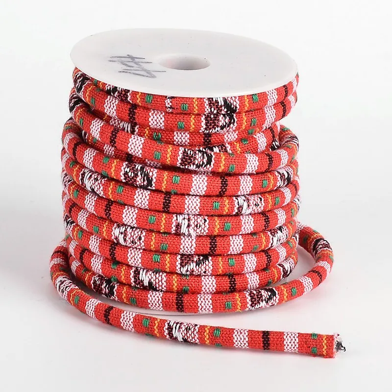 7x5 мм цветной шнур в этническом стиле полиэстер шнур для материалы для изготовления украшений аксессуары, 10 ярдов/rolll, F60 - Цвет: Red