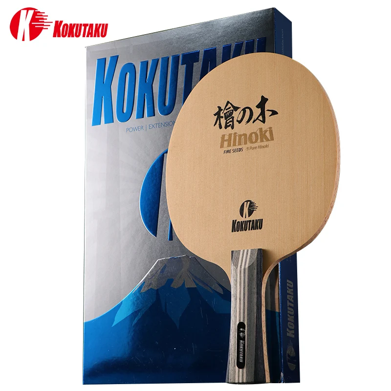 KOKUTAKU FIRE SEEDS HINOKI Table Tennis Blade 9 Ply Pure Hinoki Ping