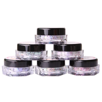 

Lulaa 6 Colors/Set Nail Mirror Powder Aurora Mirror Flour Electroplating Powder Chameleon Powder Magic Silver Glitter Nail Sequi