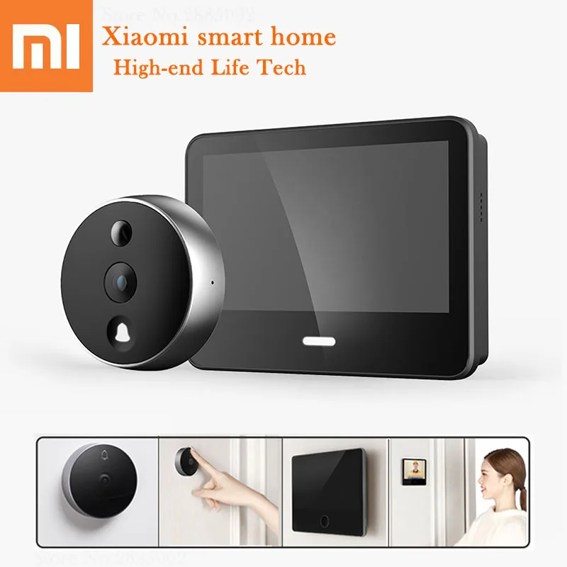 

Xiaomi Xiaomo Smart Video Doorbell Cat Eye HD Night Vision Face Detector Two Way Intercom Audio LCD Display Woek With Mijia App