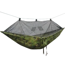 Sleep 210T nylonowe łóżko moskitiera kamuflaż hamak 260cm(L) na kemping i piesze wycieczki tanie i dobre opinie Lighten Up CN (pochodzenie) Net hammock