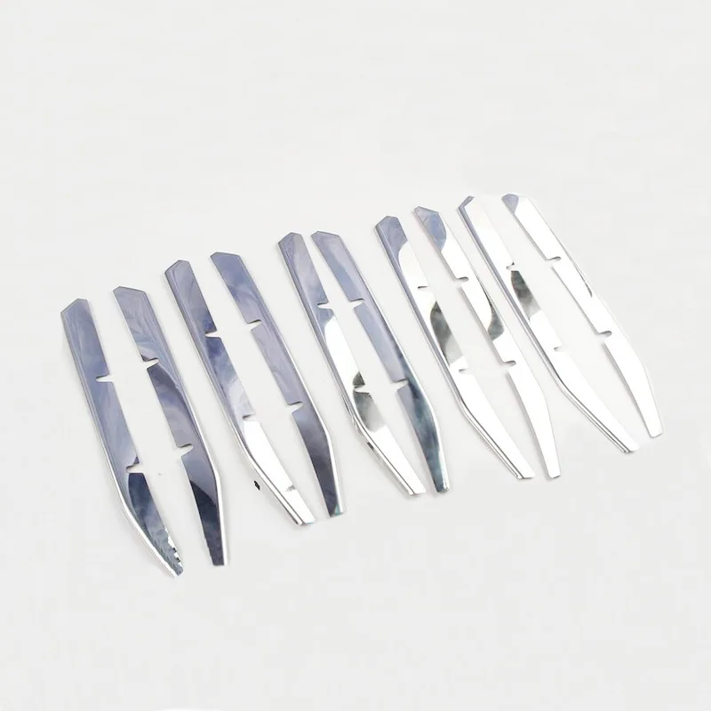 racing grills Tonlinker наружные передние гоночные грили, наклейки для peugeot 3008-19, автомобильный Стайлинг, 10 шт., наклейки из нержавеющей стали - Цвет: racing grills