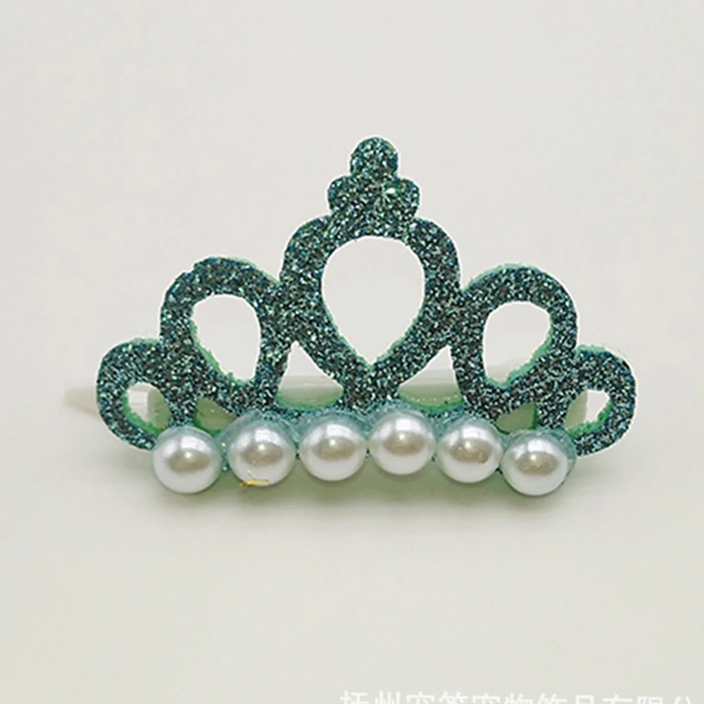 Pet cat dog crown artificial pearl hairpin hair accessories pet party dress up supplies