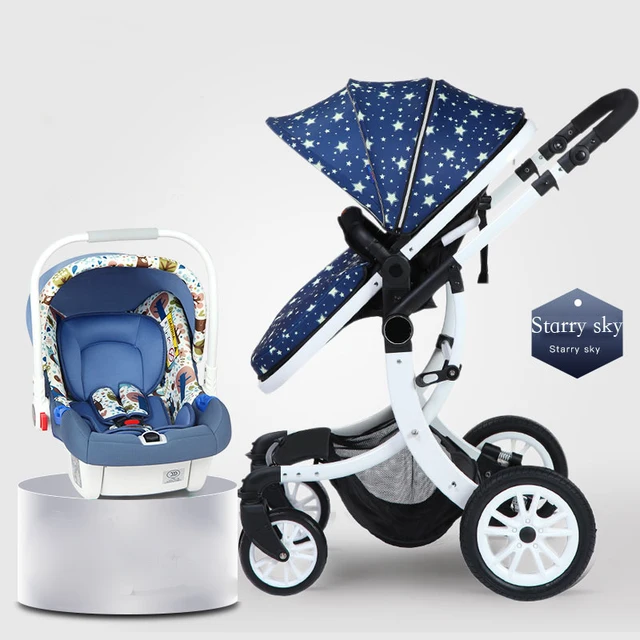 $US $119.99  Chinoiserie baby carrier high landscape foldable 3 in 1baby stroller 2019 new baby car portable fas