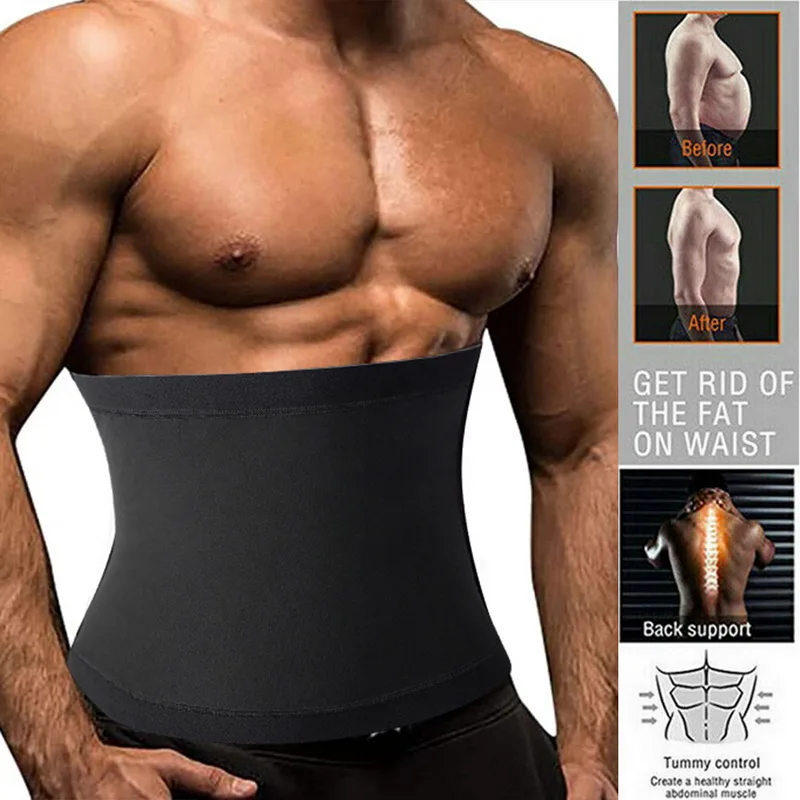 SEXYWG Men Waist Trainer Back Supports Slim Body Shaper Belt