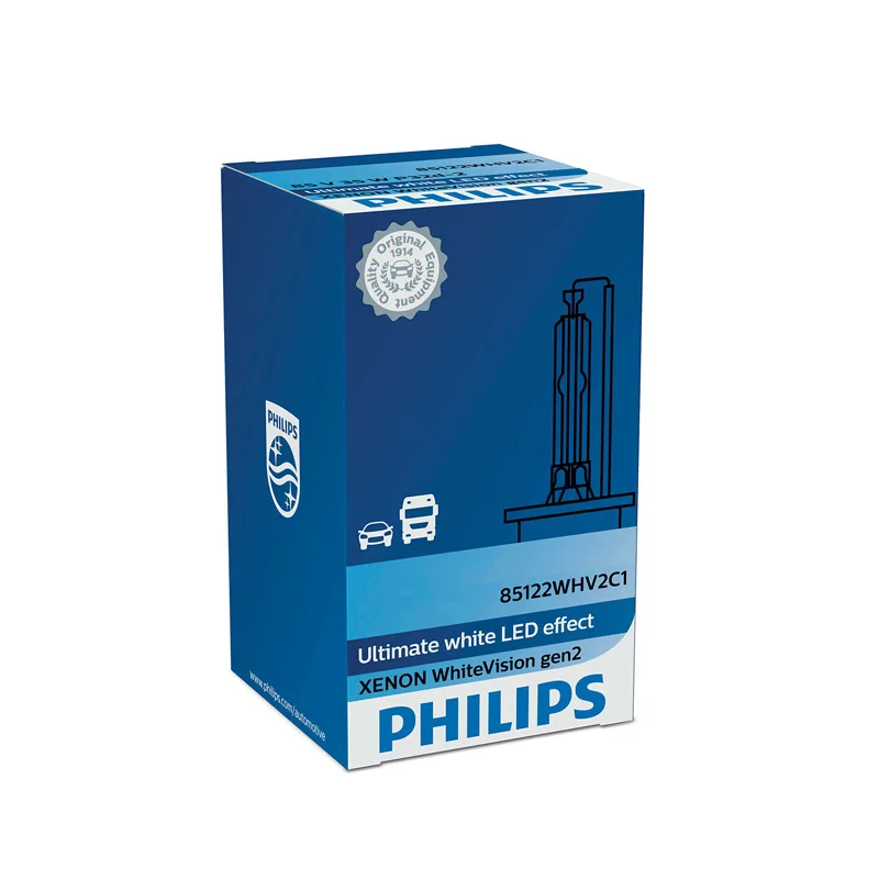 D3S-1 pieces Автомобильные лампы Philips D1S D2R D2S D3S Xenon WhiteVision второго поколения обладают насыщенным белым светом(5000K - Emitting Color: D3S-1 pieces