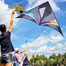 Outdoor Fun Sports 1.2m Power Nylon Power Kite Triangle With handle And Flying Kite Line Outdoor Fun Sports 1.2m Power Nylon Power Kite Triangle With handle And Flying Kite Line