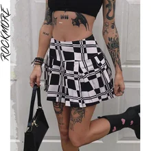 

Rockmore Plaid Pleated Mini Skirts Women Y2K Harajuku High Waist Short Skirt Sexy All-match Skirt Korean Streetwear Outfits 2022