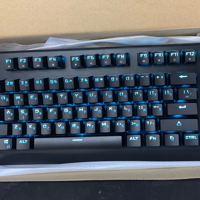 Motospeed CK95 PUBG Gaming Mechanical Keyboard Red/Blue Switch Crystal Blue LED Backlit Russian Key