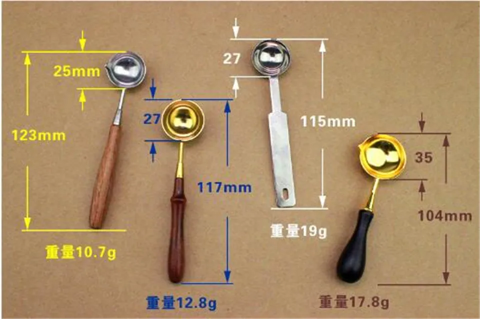1 шт. популярная модная ложка из нержавеющей стали, деревянная ручка длиной 12 см, высокое качество, для восковой печати, древние уплотнительные восковые бусины для таблеток